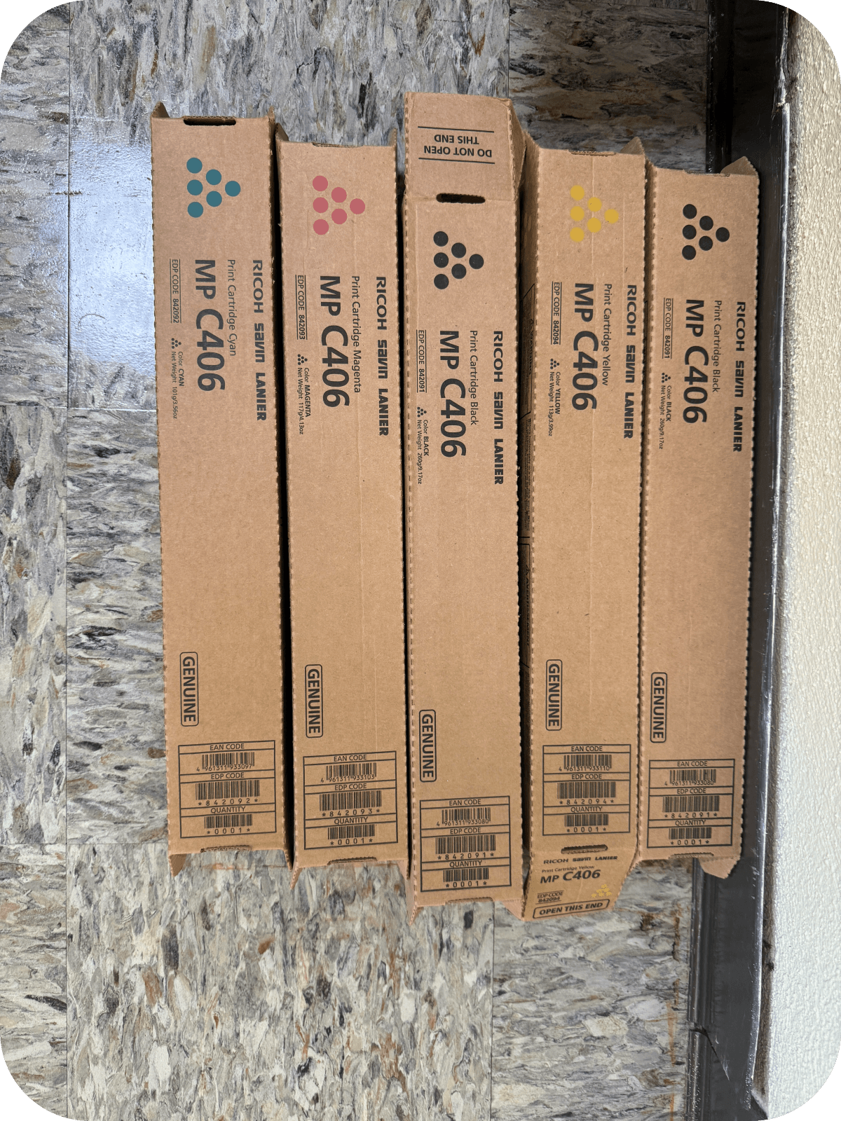 Unused toner cartridges ready to sell